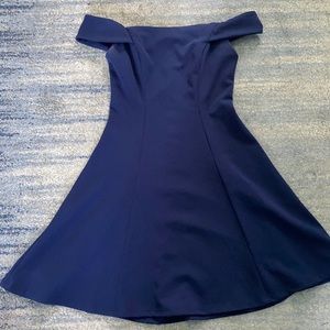 Blue off the shoulder dress